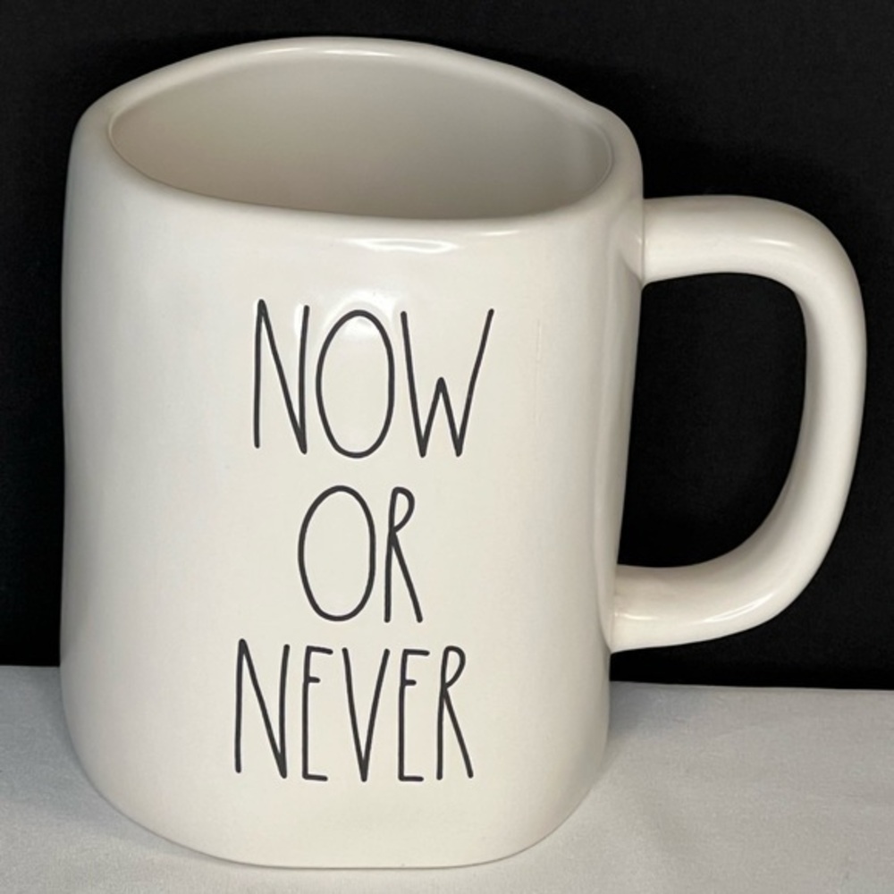 Rae Dunn - 3/$48 - ‘Now or Never’ ceramic mug. NWT